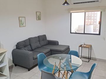 Departamento amueblado en renta col Bachoco