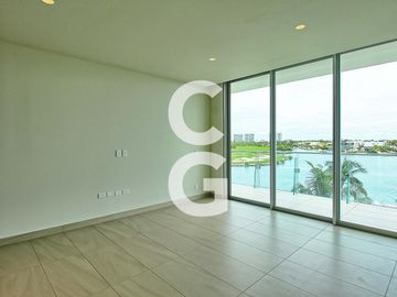 Departamento en Venta en Cancún en SLS Marina Beach Puerto Cancún con Terraza