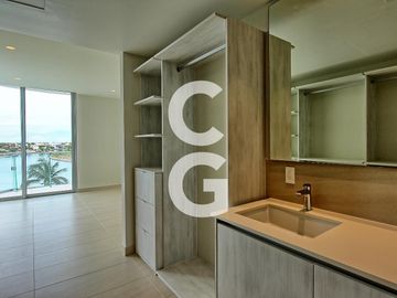 Departamento en Venta en Cancún en SLS Marina Beach Puerto Cancún con Terraza
