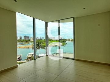 Departamento en Venta en Cancún en SLS Marina Beach Puerto Cancún con Terraza