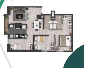 ¡OPORTUNIDAD ÚNICA! VENDO ESPECTACULAR DEPARTAMENTO DE 69 M2 EN SANTA CATALINA LA VICTORIA