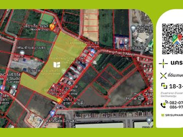 ขายที่ดินเปล่า 18-3-44.5 ไร่ ต.ศาลายา จ.นครปฐม ทำเลไพรม์มากๆ ที่ดินติดถนน 2 ด้าน เข้าซอยห่างจากถนนบรมราชชนนี เพียง 1 กม.