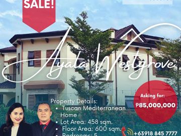 5 Bedroom Charming Mediterranean Home For Sale at Ayala Westgrove Heights