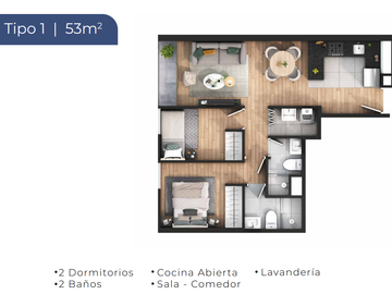 PROYECTO EN SAN MIGUEL - DEPAS DE ESTRENO de 53m2