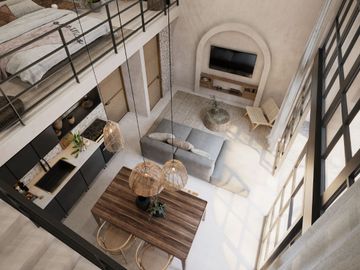Precioso departamento 1 recámara más loft en Holistica
