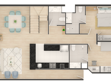 Departamento Dúplex de Estreno  501-502 en San Borja