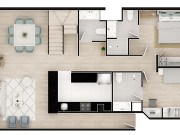 Departamento Dúplex de Estreno  501-502 en San Borja