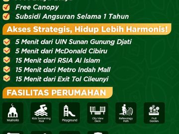 DP 29 JUTA ALL IN FASILITAS MEWAH RUMAH CIBIRU DEKAT POLDA JABAR.