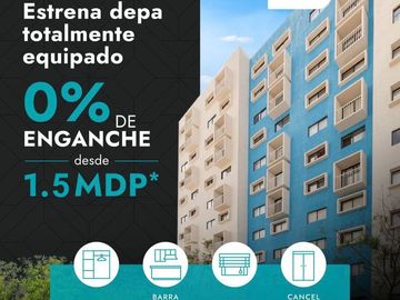 DEPARTAMENTO NUEVO ENTREGA INMEDIATA A 1 CUADRA DE GONZALEZ GALLO EN COTO PRIVADO