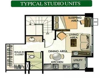 West Parc Condominiums by Filinvest, 37 sqm, semi furnished unit for sale