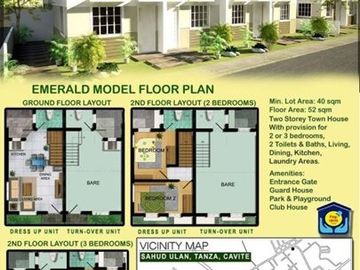 The Newest Townhouses for Sale in Emerald Residences via Cavitex