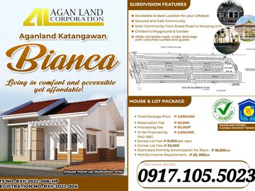Pag-Ibig Housing Loan in General Santos City, Aganland Katangawan Bianca Unit
