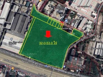 Sell land purple colour zone bangna trat km 23 land 32-0-53 rai