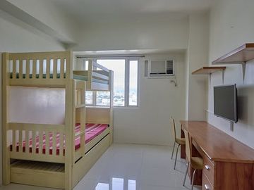 SUN27XXT1: For Sale Fully Furnished Studio with Balcony in Sun Residences, Quezon City