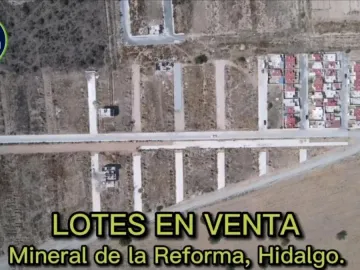 Lotes de 105 m² en Venta, Fracc. Valle de Las Estrellas, Mineral de La Reforma.
