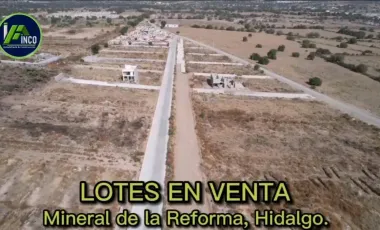 Lotes de 105 m² en Venta, Fracc. Valle de Las Estrellas, Mineral de La Reforma.