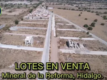 Lotes de 105 m² en Venta, Fracc. Valle de Las Estrellas, Mineral de La Reforma.