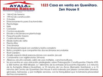 CASA EN VENTA EN QUERÉTARO. ZEN HOUSE II $3,800,000. GRAN OPORTUNIDAD