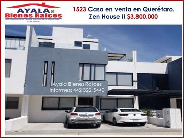 CASA EN VENTA EN QUERÉTARO. ZEN HOUSE II $3,800,000. GRAN OPORTUNIDAD