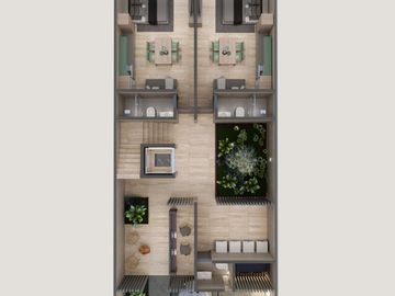 Departamento en playa del carmen en venta de 1 recamara con alberca