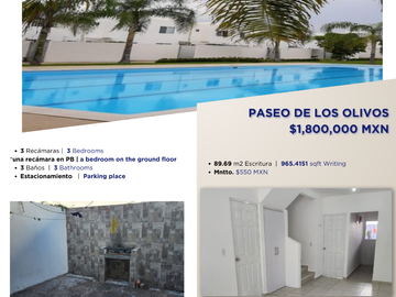Casa en Venta en Paseo de los Olivos - Playa del Carmen