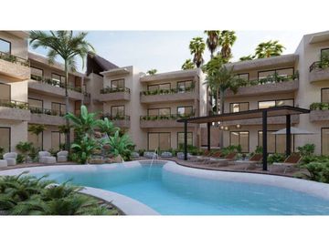 DEPARTAMENTO EN VENTA EN TULUM CENTRO PLANTA BAJA CON JARDIN PRIVADO