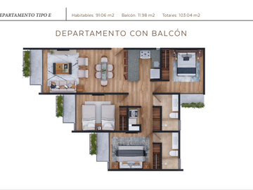 Departamento en Venta Portales Norte 3 recamaras