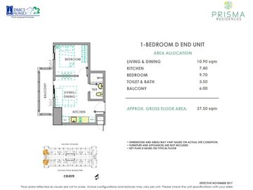 Save 1.4M! 1 Bedroom Corner Unit 38sqm Prisma Residences Pre Selling Resale Condo in Bagong Ilog Pasig near Rizal Medical Center BGC Capitol Commons