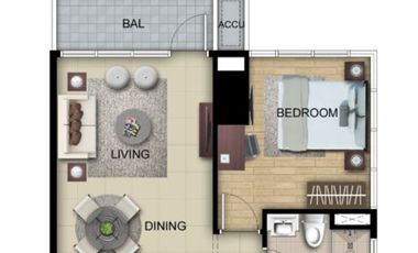 1 Bedroom Corner Unit for Sale in Uptown Parksuites Tower 2, BGC, Taguig City