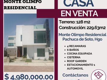 🔴EN VENTA🔴 💎💎Casa de Lujo en Monte Olimpo Residencial, Pachuca de Soto, Hgo💎💎