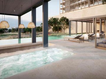 Condominio con terraza amplia, cuarto de servicio con baño completo, cuarto de tv, Gimnasio,  Alberca, pre-construccion Zibata, Queretaro.