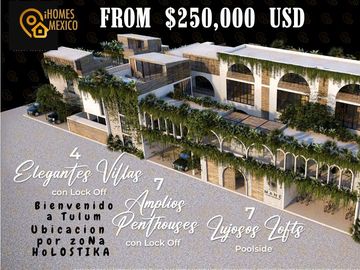 Tulum 4 Villas, 7 Penthouses y 7 Lofts