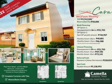 House and Lot For Sale in General Trias Cavite - Camella General Trias