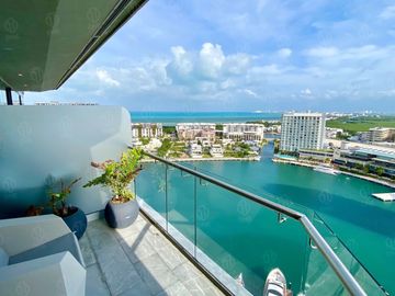 OPORTUNIDAD SHARK TOWER PISO 16> DEPA AMUEBLADO EN PUERTO CANCUN > GRANDES VISTAS Y AMENIDADES