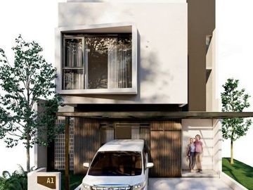 DIJUAL RUMAH MEWAH LOKASI PREMIUM DI CISITU DAGO BANDUNG KOTA  2 LANTAI PLUS ROOFTOP DESAIN MODERN DISKON 500JUTA FREE KITCHEN SET