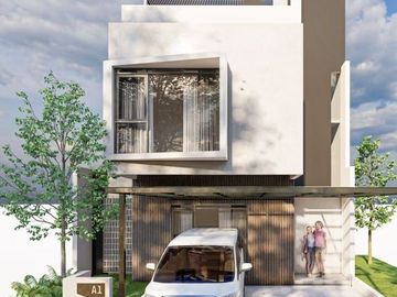 DIJUAL RUMAH MEWAH LOKASI PREMIUM DI CISITU DAGO BANDUNG KOTA  2 LANTAI PLUS ROOFTOP DESAIN MODERN DISKON 500JUTA FREE KITCHEN SET