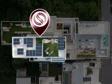 Penthouse con dos albercas, doble altura, rooftop, venta Montebello Mérida.