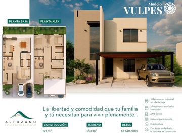 Casa en venta en Altozano Residencial recámara en planta baja al poniente de la ciudad