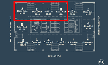 Prime Office Space Unit for Sale in The Glaston Tower, Ortigas East, Pasig City