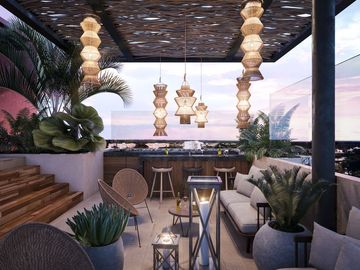 Departamento de 2 habitaciones en venta en cozumel