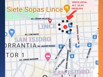 VENDO o ALQUILO  lindo LOCAL COMERCIAL  en  LINCE ( Alt. Cdra 25 Av. Arequipa )