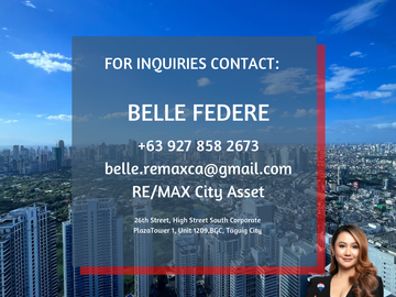 For Sale 3 Bedroom Unit in Pacific Plaza Towers BGC