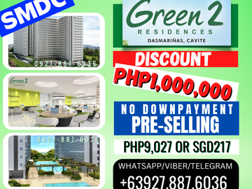 Studio unit with balcony at GREEN 2 RESIDENCES DASMARINAS CAVITE SMDC Condo