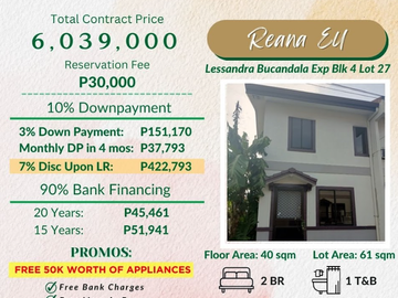 Rfo unit with 2-4 bedrooms in Camella Bucandala in Imus Cavite