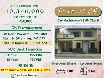 Rfo unit with 2-4 bedrooms in Camella Bucandala in Imus Cavite