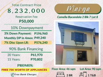 Rfo unit with 2-4 bedrooms in Camella Bucandala in Imus Cavite
