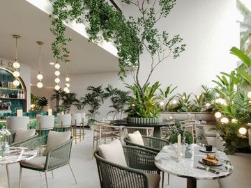 Departamento con alberca y jardin privado, tina y vanity room, area para mascotas, cigar lounge, gimnasio coworking y mas en venta Merida Norte