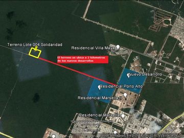 Terreno en venta en Playa del Carmen de 5.2 hectareas