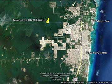 Terreno en venta en Playa del Carmen de 5.2 hectareas