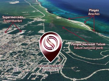 Departamento amplio con alberca privada y amenidades en venta Aldea Zamá